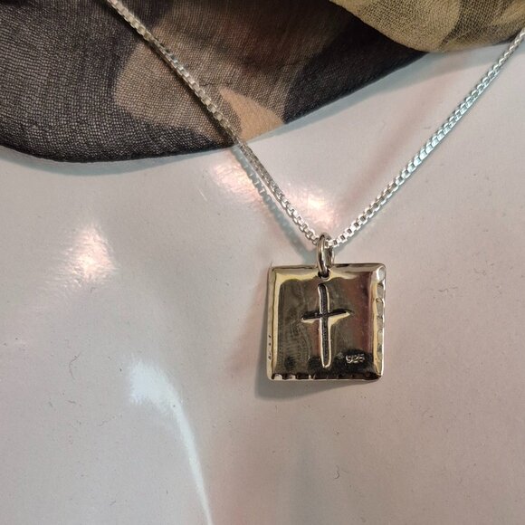 41 Inspirational Necklace, 925 Silver, 16", High Polished/Oxidized Finish - Picture 2 of 3